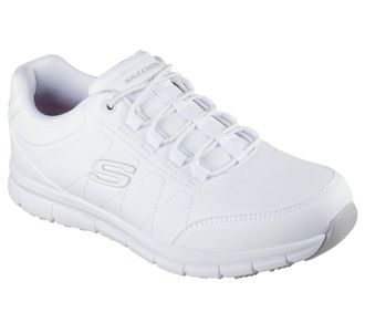 Skechers Mens Nampa Osil Medical Service Shoe, White Synthetic, 11 UK