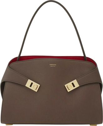 Ferragamo Handbags, female, Brown, ONE SIZE, Hug Soft Bag