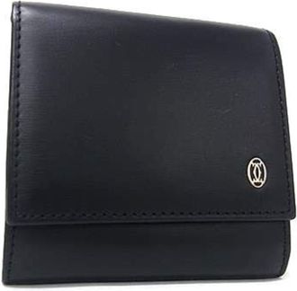 Cartier Black Leather Coin Purse/Coin Case (Pre-Owned)