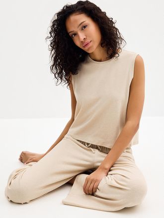 Miiyu Light linen boxy-fit cami