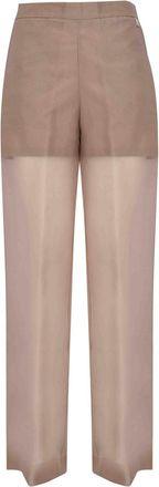 Herno Semi-transparent silk trousers