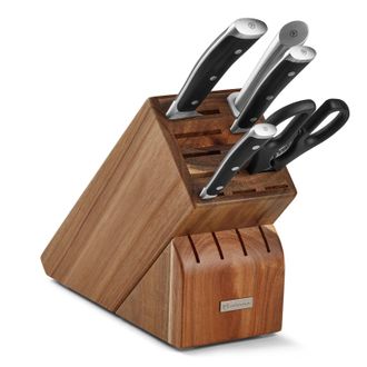 W&uuml;sthof Classic Ikon Classic Ikon 6 Piece Knife Block Set, Acacia