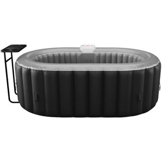 Vente-Unique Idromassaggio gonfiabile ovale 2 persone Nero L190xl 120xH65 cm 80 getti daria - B-LUCKY