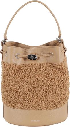 Zanellato Bruine Teddy Schoudertas - Dames - Schoudertassen - Bruin - ONE Size - Leer - Tassen