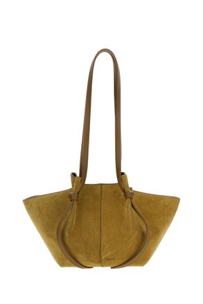Yuzefi Olive Green Mochi Italian Suede Tote Bag