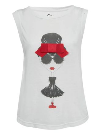 Alice & Olivia crepe bow detail top - White