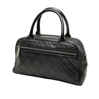 Chanel Pre-owned Quilted Caviar Leather Top-Zip Handbag - Dames - Pre-owned - Zwart - Maat: ONE Size Leer