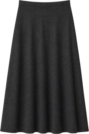 DIEGA A-line Midi Skirt with Concealed Back Zipper