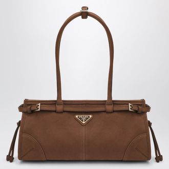 Prada Handbag Bonnie medium in cacao nubuck leather