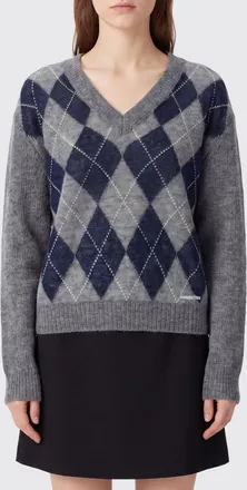 Shushu/Tong Maglia in lana e mohair con scollo a V e motivo a rombi