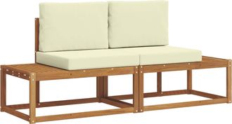 vidaXL Conjunto De Sof&aacute;s De Exterior 2 Uds. Natural Vidaxl