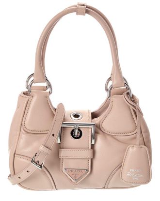 Prada Moon Padded Leather Hobo Bag