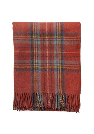 TBCo Recycled Wool Tartan Throw Blanket in Stewart Royal Antique at Nordstrom, Size Large