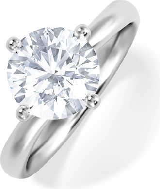 The Diamond Store 2 Carat Diamond Engagement Ring Lily Lab F/VS1 18K White Gold