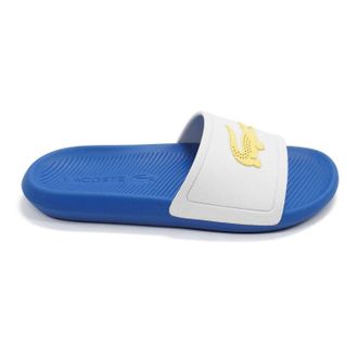 Lacoste Mens Croco Slide Sandals In Blue