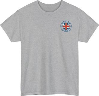 Generic United The Kingdom Emblem T-Shirt - Vintage UTK UK Flag Tee - British Pride Patriotism Shirt Heather Grey