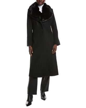 Via Spiga Feminine Wool-Blend Coat