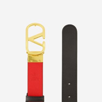 Valentino Garavani Womens Vlogo Signature Leather Belt