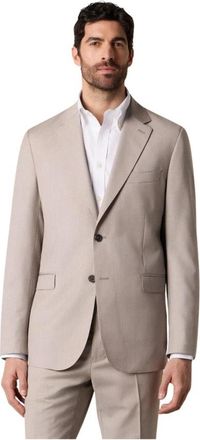 Brooks Brothers Twill Virgin Wool Blazer - Heren - Blazers - Beige - 3XL - Jassen