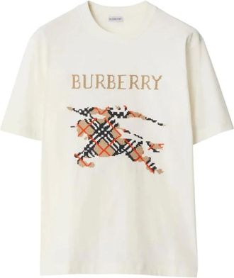 Burberry T-Shirts, male, White, Size: S Chalk T-Shirt M Jwear Style