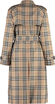 Burberry Womens Trench Coat Beige Cotton & Raincoats