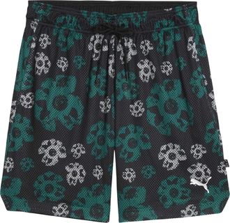 Puma Hoopocalypse omkeerbare basketbalshorts voor heren (Zwart)