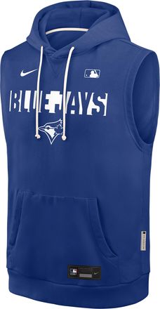 Nike Toronto Blue Jays Authentic Collection Standard Issue Nike Mens Dri-FIT MLB Sleeveless Pullover Hoodie in Blue | 03B44EWTOR-4T2