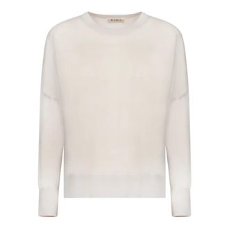 Blanca Vita Grijze Gebreide Kleding voor Vrouwen Aw 24 - Dames - Ronde hals truien - Grijs - L - Truien & Vesten