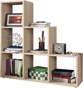 Mirjan24 Mobilier1 - Estanter&iacute;a Sarasota 110, Roble Sonoma, Abierta Sin Pared Trasera, Aglomerado Laminado, N&uacute;mero De Puertas: 0, N&uacute;mero De Cajones: 0, 108x105