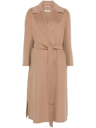Max Mara Livia coat - women - Virgin Wool/Silk - 36 - Brown