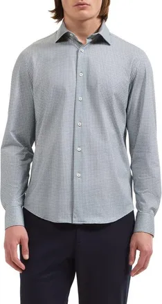 Bugatchi James OoohCotton Long Sleeve Button Up Shirt in Avocado at Nordstrom, Size Xxx-Large