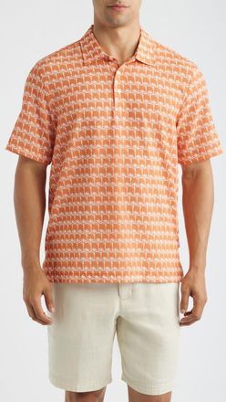 Tommy Bahama Bahama Coast Palm Reader IslandZone Polo in Dusty Orange at Nordstrom, Size Xx-Large