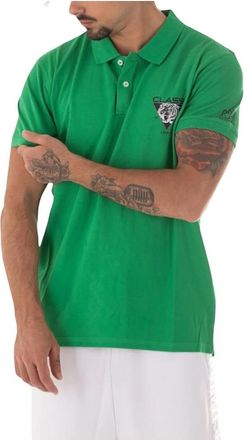 Just Cavalli Heren Logo Polo Shirt - Heren - Polos - Groen - M - Katoen - Tops
