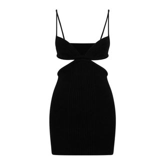 Off-white Dames, Jurken, Zwart, Maat: XS Viscose