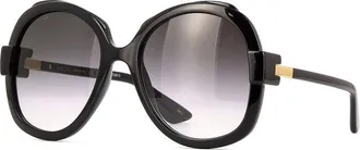 Gucci Geometric Full Rim Sunglasses - Black