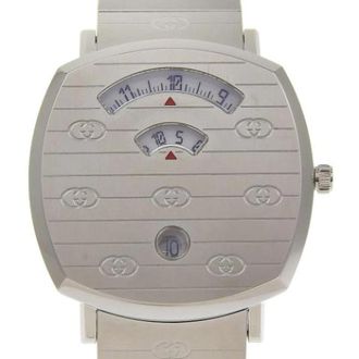 Gucci Pre-owned Grip Roestvrijstalen Horloge - Heren - Vintage Horloges - Grijs - ONE Size - Vintage