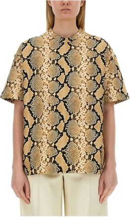 Jil Sander Oversized Katoenen T-Shirt - Dames - Blouses - Veelkleurig - S - Katoen - Overhemden