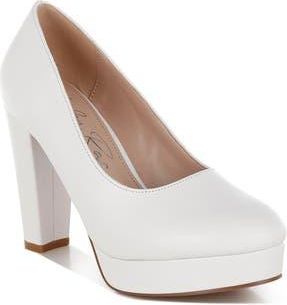 London Rag Damsor Platform Pump in White at Nordstrom Rack, Size 9.5
