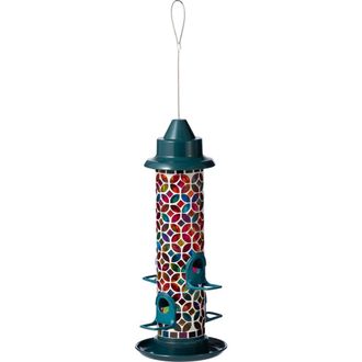 Glitzhome 20H Glass Tall Hanging Mosaic Birdfeeder in Blue at Nordstrom, Size Large