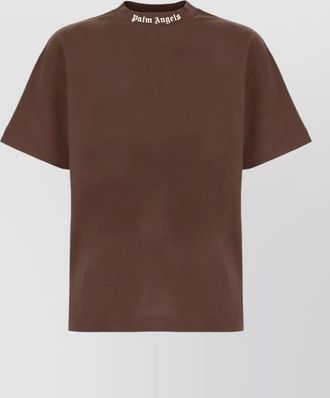 Palm Angels cotton crew neck short sleeve t-shirt