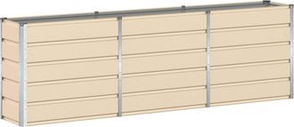 vidaXL Jardinera Marfil 240 X 40 X 75 Cm Acero Vidaxl