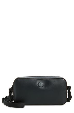 Moncler Carlo Leather Crossbody Bag in Black at Nordstrom