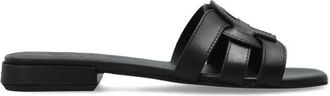 Furla Summer Slides - Dames - Sandalen - Zwart - 36 EU - Leer - Schoenen