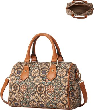 Generic Cork Shoulder Bag for Women Bohemian Style Vintage Crossbody Handbag Hobo Satchel Purse, C-2