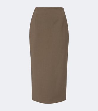 MUGLER Gonna a tubino in misto lana