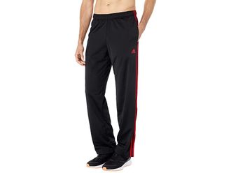 adidas Essentials 3-Stripes Tricot Open Hem Pants Mens Workout Black/Scarlet 1 : 4XL 34, Tricot/Polyester