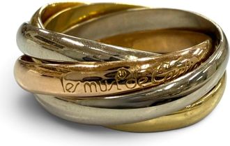 Cartier Pink Gold White Gold Yellow Gold Yellow Gold (18K) Pink Gold (18K) White Gold (18K) Band Ring (Pre-Owned)