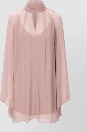 Staud mini dress with sheer chiffon overlay