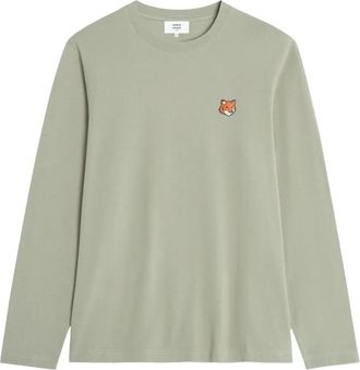 Maison Kitsuné T-shirt a maniche lunghe - Verde