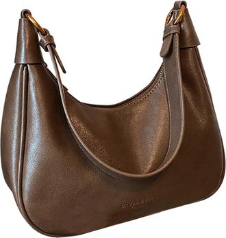 Generic Minimalist Solid Color Underarm Shoulder Bag Versatile Crossbody Purse For Everyday Carry Women Accessory (Brown, One Size)